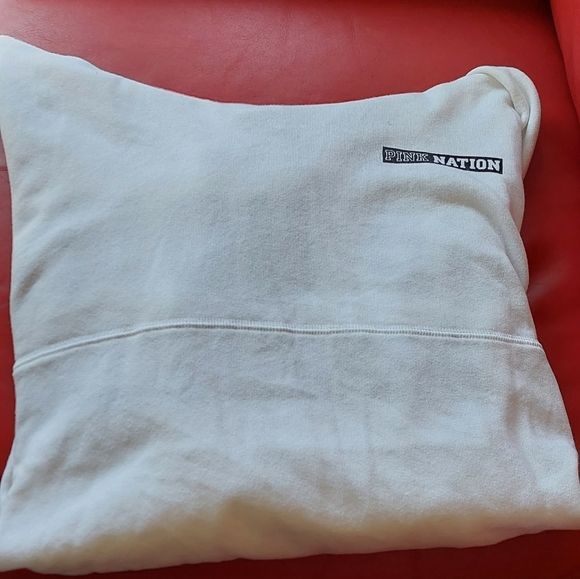 Pink Hoodie " Go Pink or Go Home"  White / Blk Pink Nation sz M - Picture 5 of 5